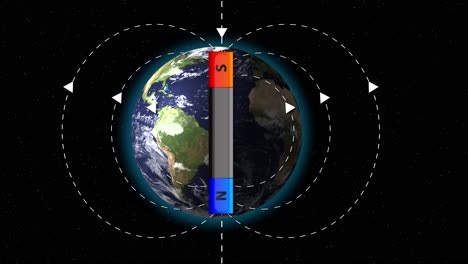 animated demonstration of earth's magnetic field reversal