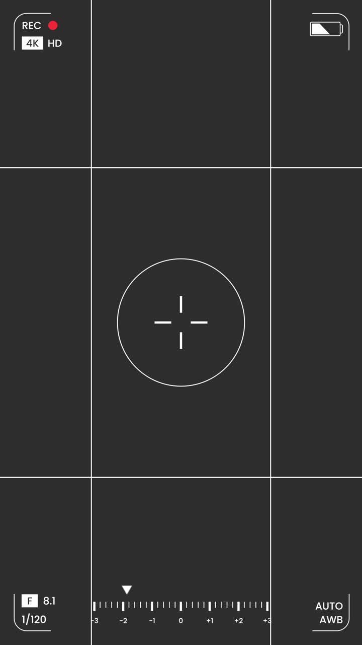 손으로 그린 rec 인터페이스 배경의 모션 그래픽