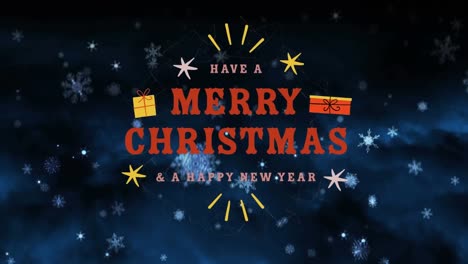 Animation-of-snow-falling-over-merry-christmas-text