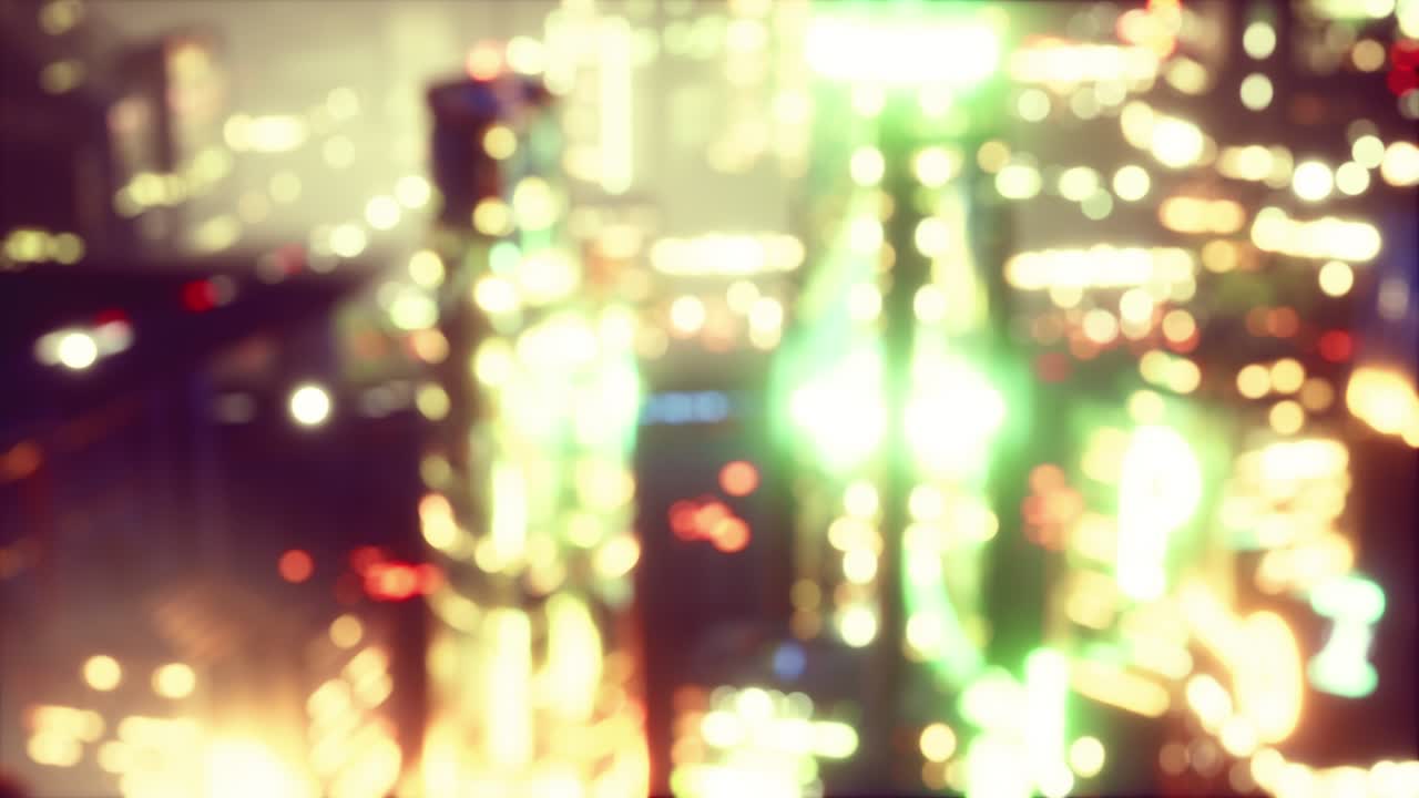 흐릿한 추상적인 배경 조명 도시 풍경