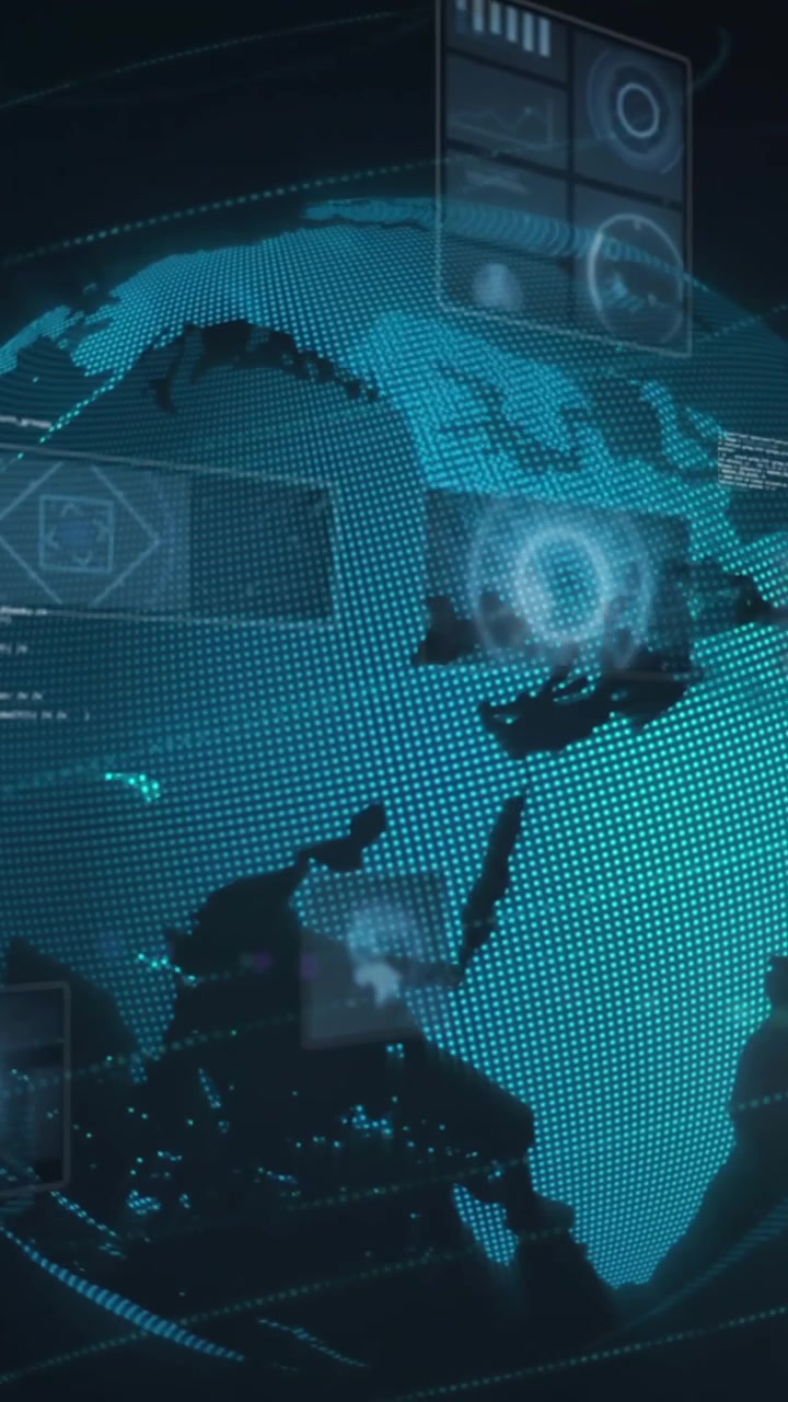 Animation of data processing over globe
