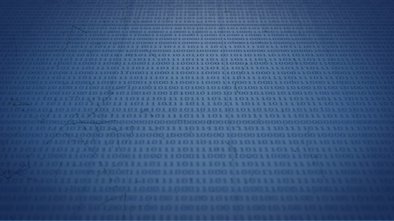 Animation of network of connection over binary coding processing