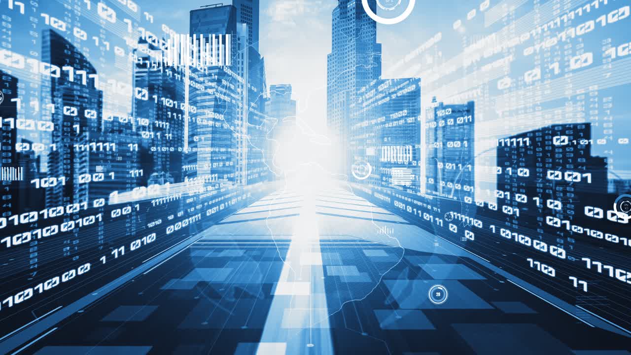 analítico de datos de negocios con software inteligente tácito haciendo estrategia de marketing