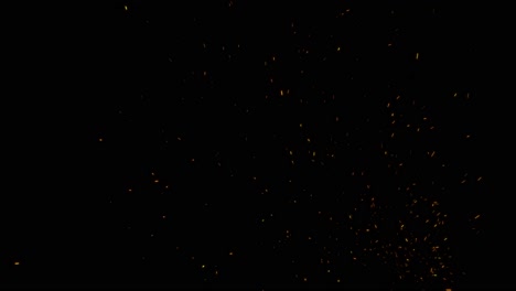 4k 3d animation of burning hot bonfire fire sparks on a dark background raging campfire flames