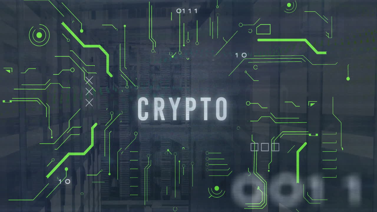 암호 텍스트 및 서버 을 통해 연결 네트워크의 애니메이션