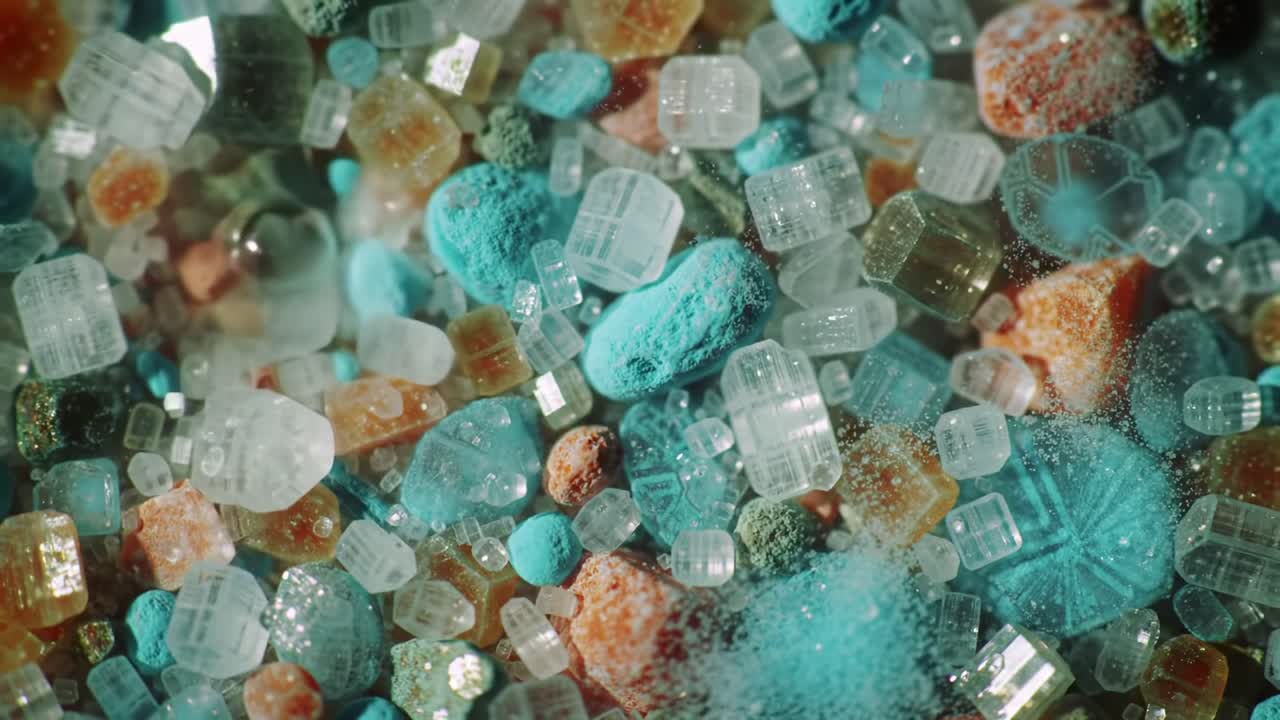 Discovering Vibrant Crystals Underwater in a Mesmerizing Aquatic Environment