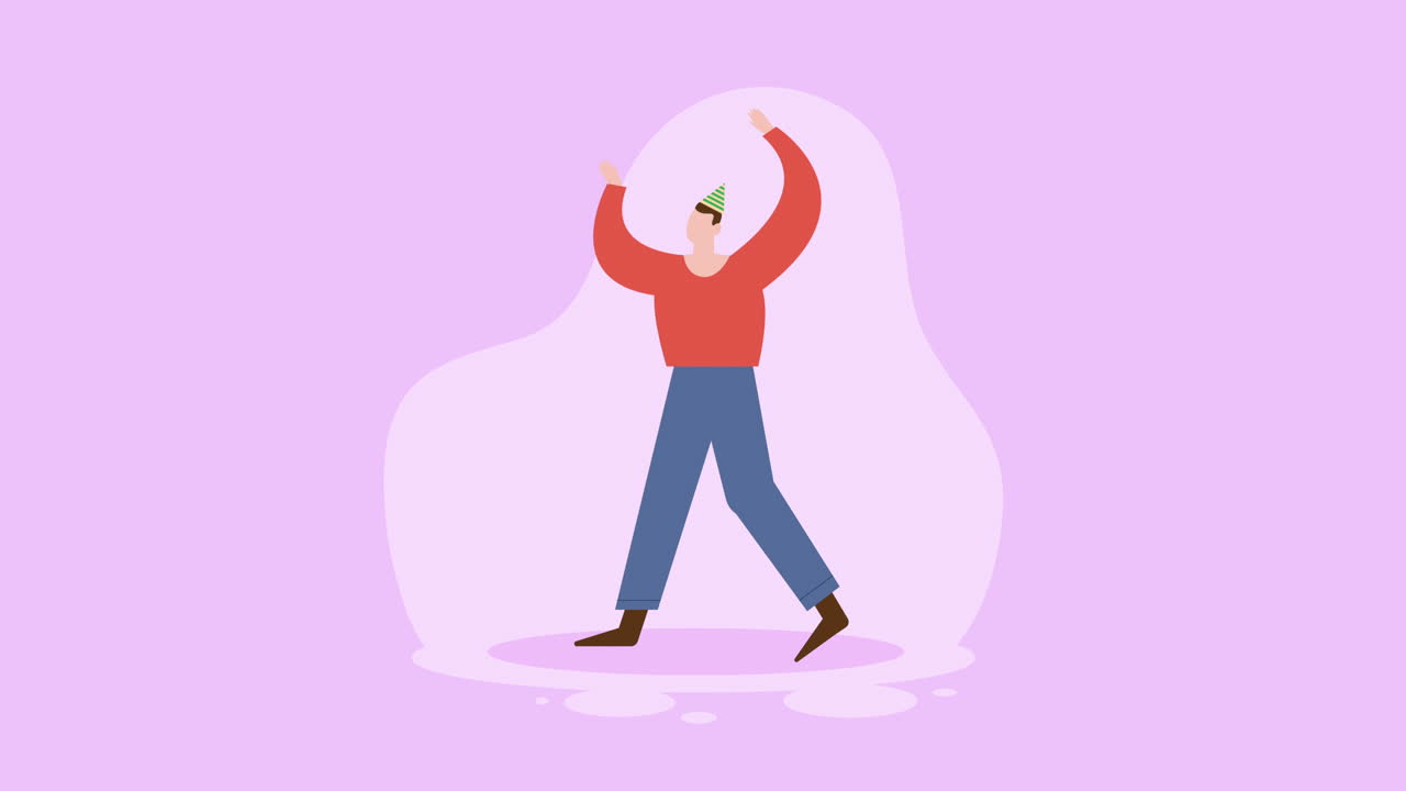 Hombre feliz celebrando