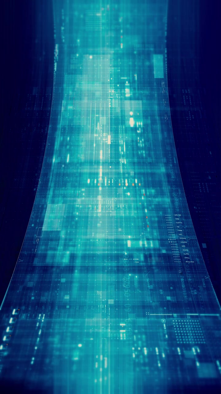 Futuristic vertical screen display matrix, hi-tech digital data telemetry with encrypted numbers, display dynamic background for computer desktop screen display format