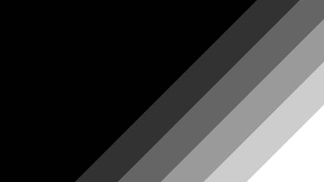 Animación-De-Fondo-De-Rayas-Diagonales-Negras,-Blancas-Y-Grises-Abstractas,-En-Bucle