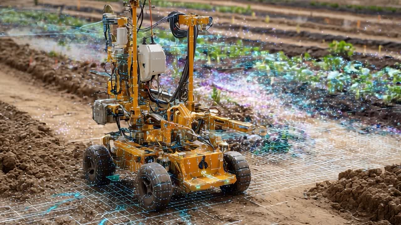 Robot agrícola que mejora la eficiencia de los cultivos en la agricultura moderna