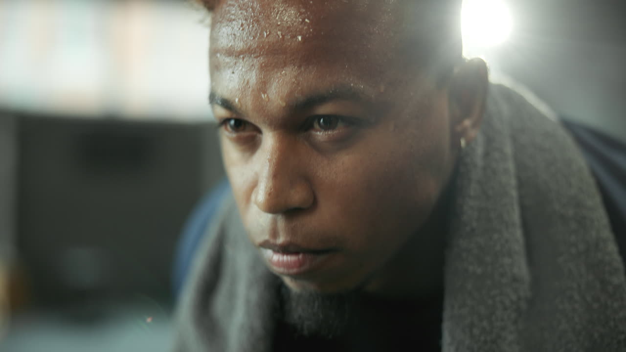 Man Sweating After Workout