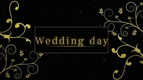 Wedding-Day-with-retro-flowers-on-black-gradient