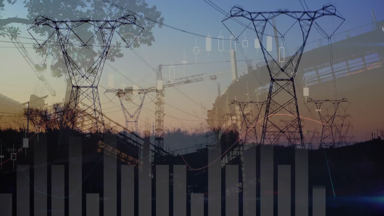 Transmission towers with graphs and statistics 4k
