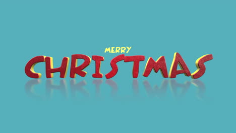 Cartoon-Merry-Christmas-text-on-a-vibrant-blue-gradient