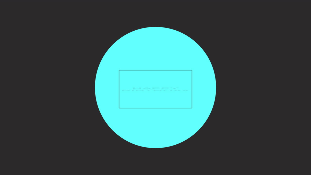 즐거운 생일 축제 - 생일 축하 메시지와 함께 활기찬 파란색 원