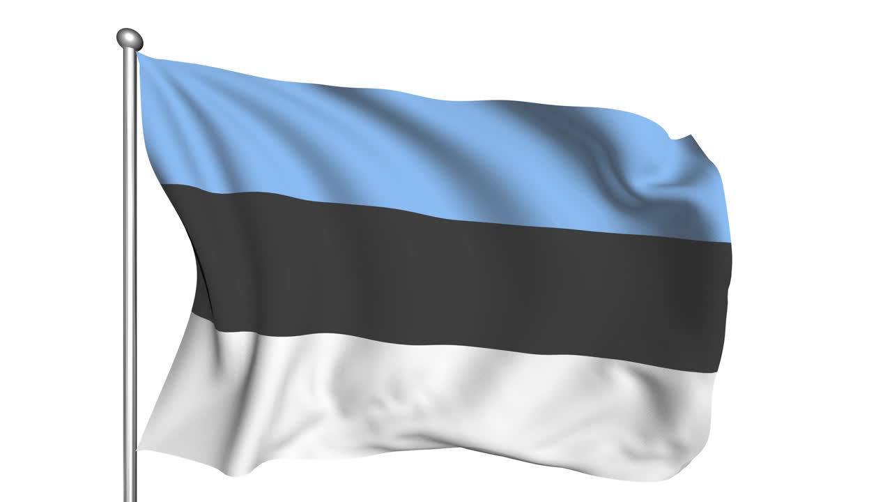 에스토니아의 발은 바람에 (알파 채널, 반투명, loopable)