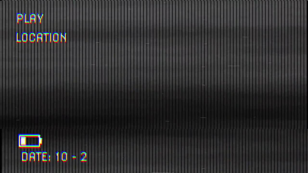 Digital animation of glitch vhs effect against black background