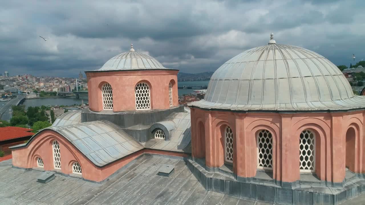 Kariye Müzesi havadan çekim, gündüz, yakın çekim, jk01