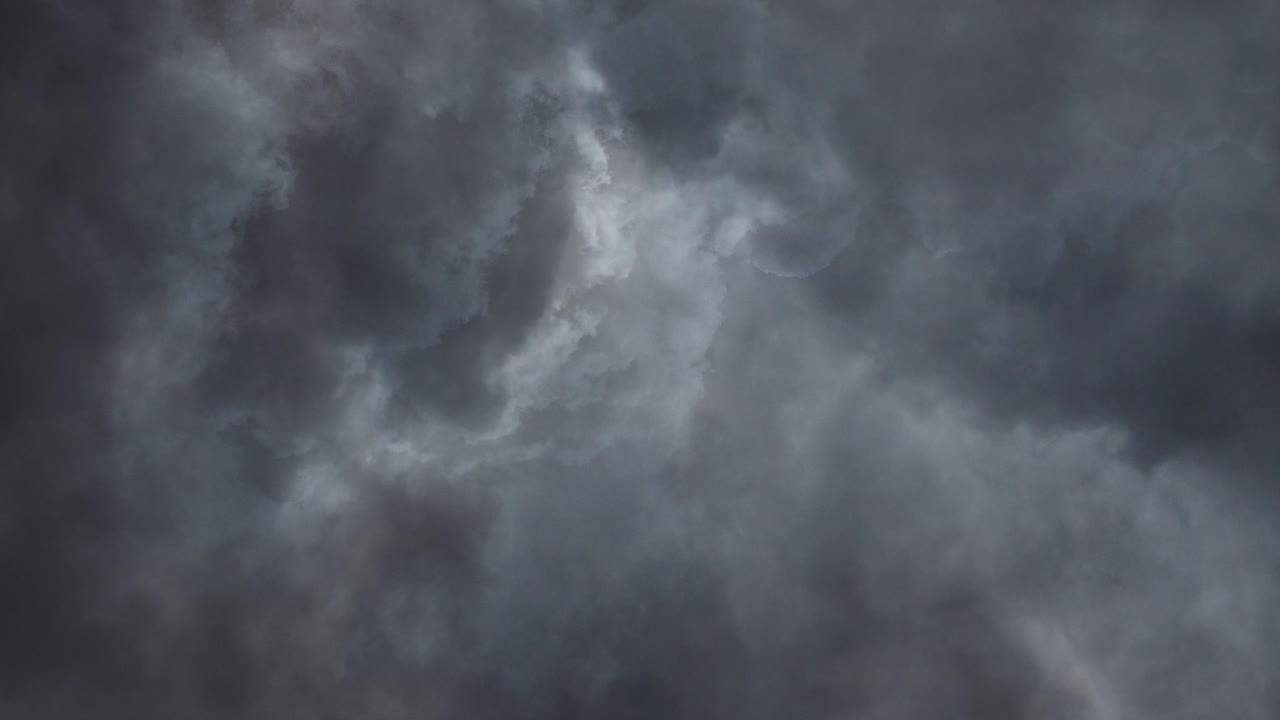 Severe Storm in dark clouds 4k