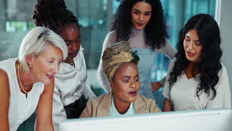 diverse women in a business meeting