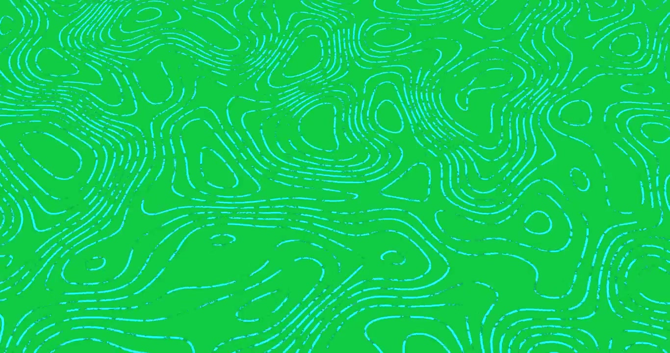 Animation of multiple green map lines moving on seamless loop on transparent background