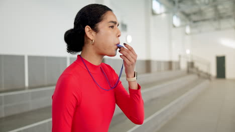 woman coaching in a gymnasium