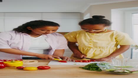 sisters cooking together