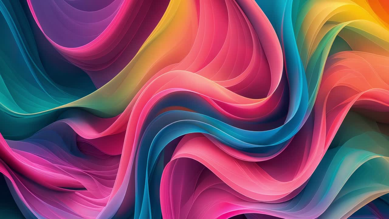 Abstract Colorful Waves