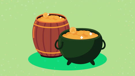 pot of gold and barrel