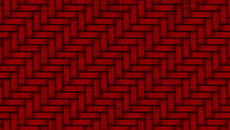 animación de múltiples filas desenfocadas de zig zag tejido rojo y negro