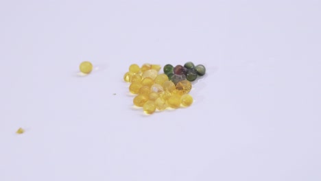 timelapse of silica gel desiccant absorbing water