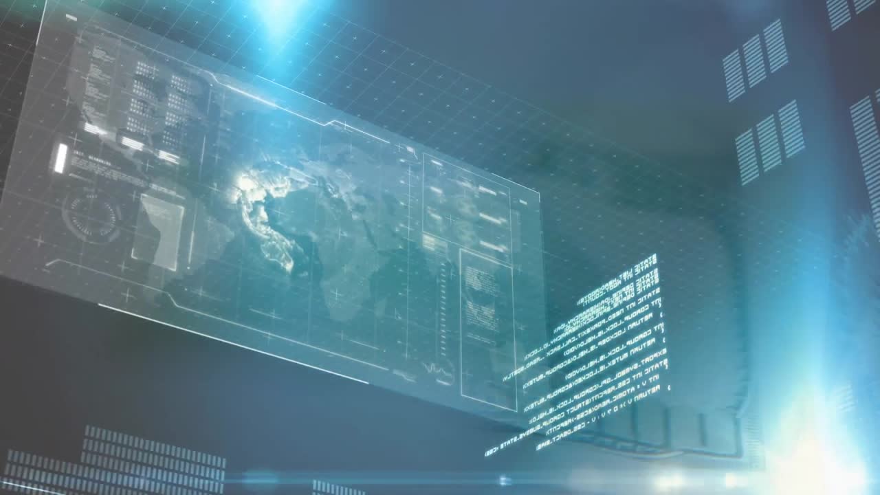 미국 달러 지폐에 대한 데이터 처리 애니메이션