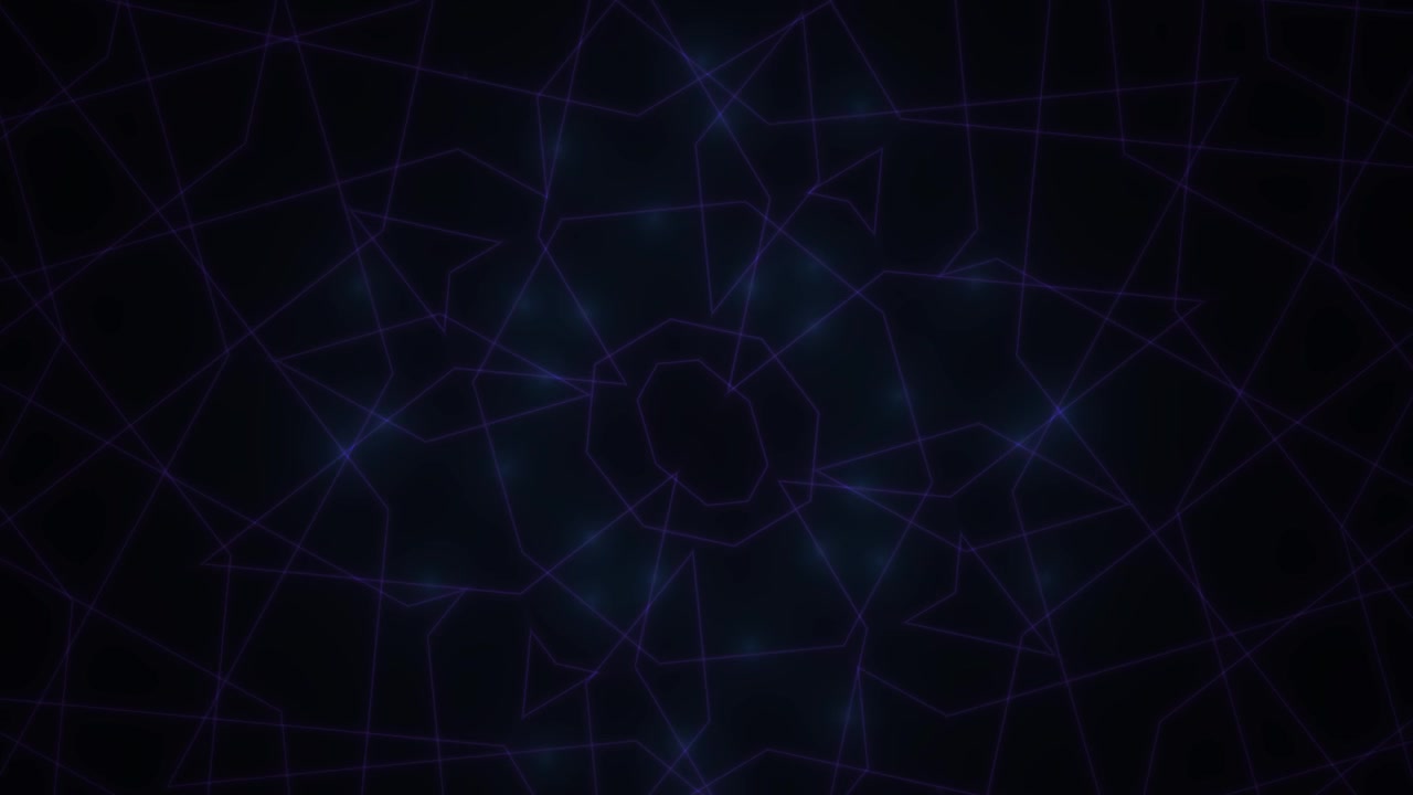 Dynamic Abstract Geometric Pattern with Glowing Blue Dots