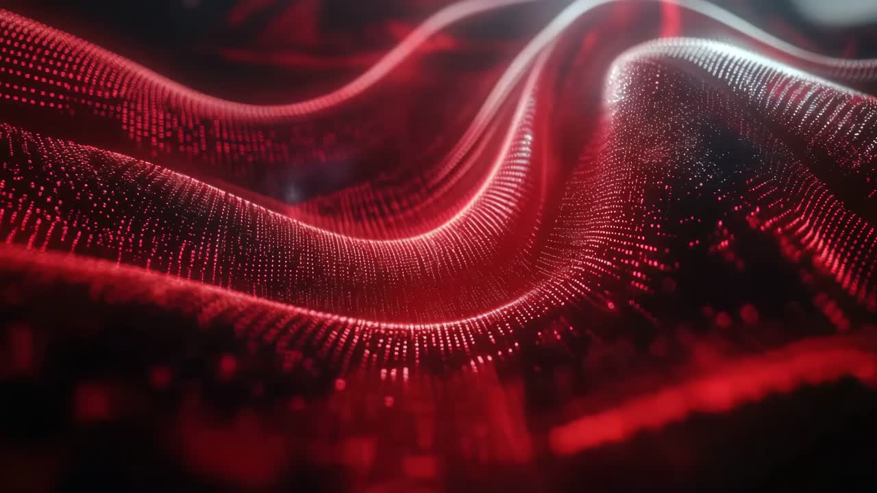 onda digital roja abstracta