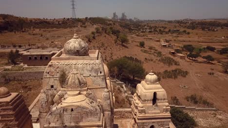 4k aerial footage view to the shri katas raj