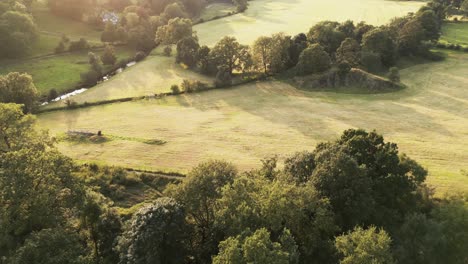 Ambleside-Campo-Campos-Aéreo-Distrito-De-Los-Lagos-Parque-Nacional-Cumbria