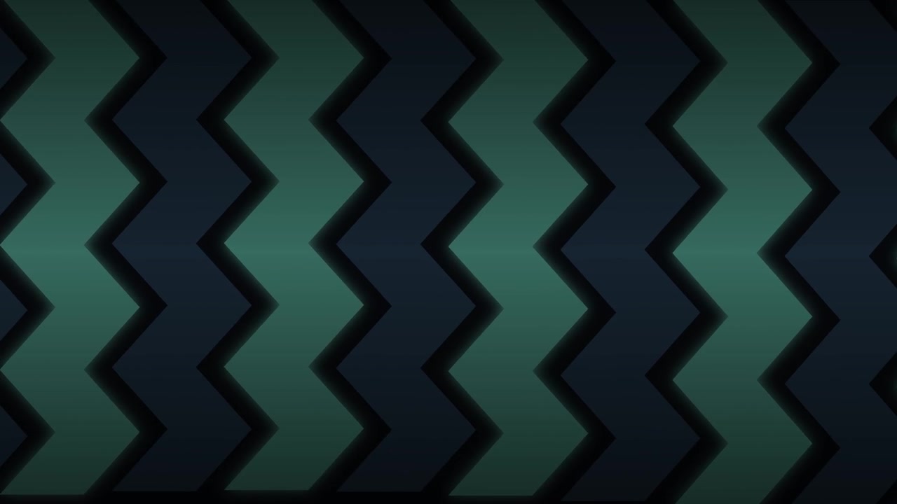 Abstract Motion Background with Green Zigzag Patterns