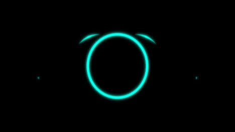 animación de un círculo verde brillante sobre un fondo negro