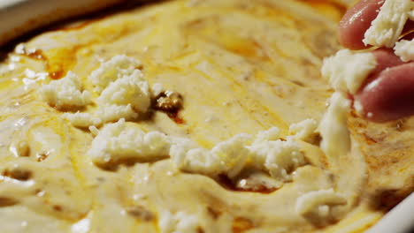 delicious combination of mozzarella cheese with bechamel milk based sauce, flavor