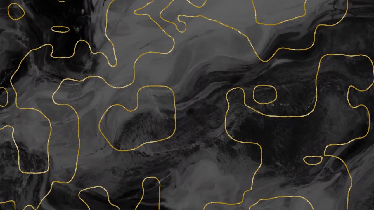 Animation of shapes moving over black background