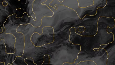 Animation-Von-Formen,-Die-Sich-über-Schwarzem-Hintergrund-Bewegen