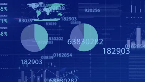 animation of statistics and financial data processing