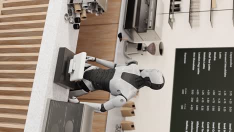 Roboter-Barista-Bedient-Espressomaschinen-In-Einem-High-Tech-Café