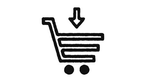 imágenes de animación de iconos de compras en línea y canal alfa