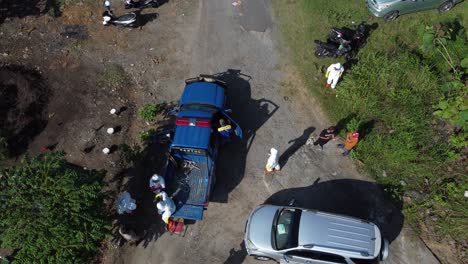 a group of officers or volunteers after doing the task