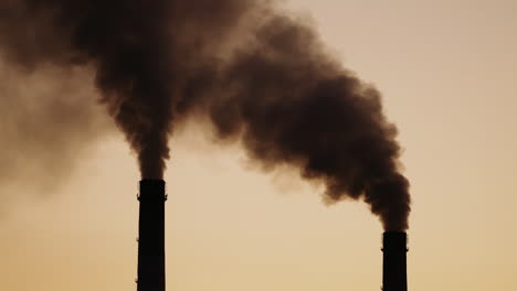 industrial smoke from chimney. smoke from the chimneys at the factory