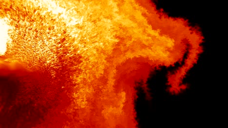 transición del efecto de fuego de izquierda a derecha