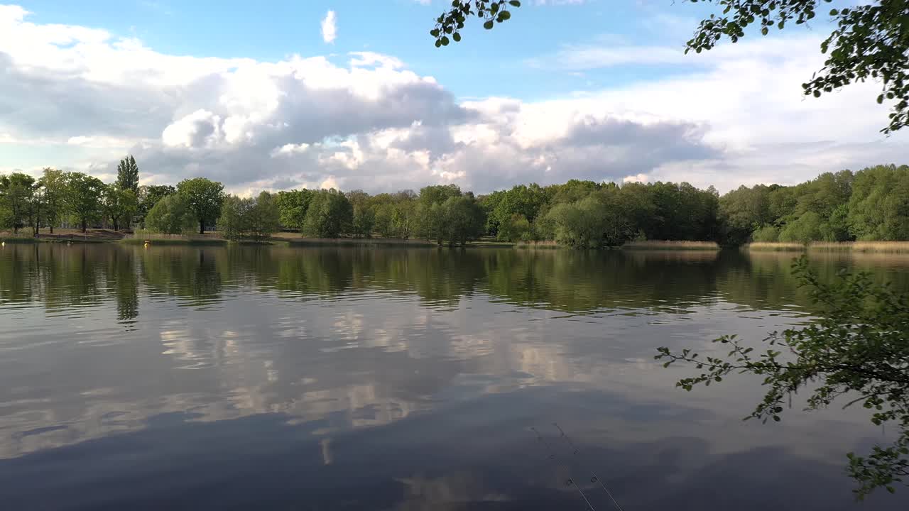 Fishing place at the lake