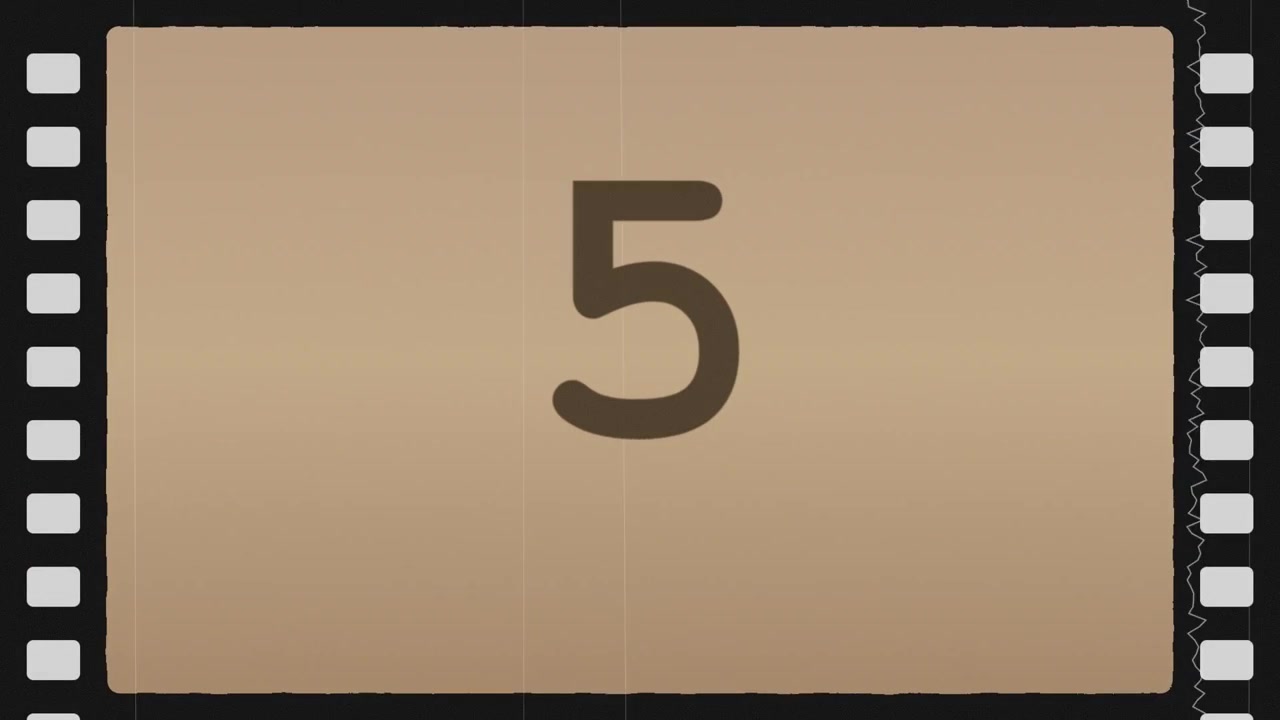 Vintage Film Countdown Leader with Retro Texture