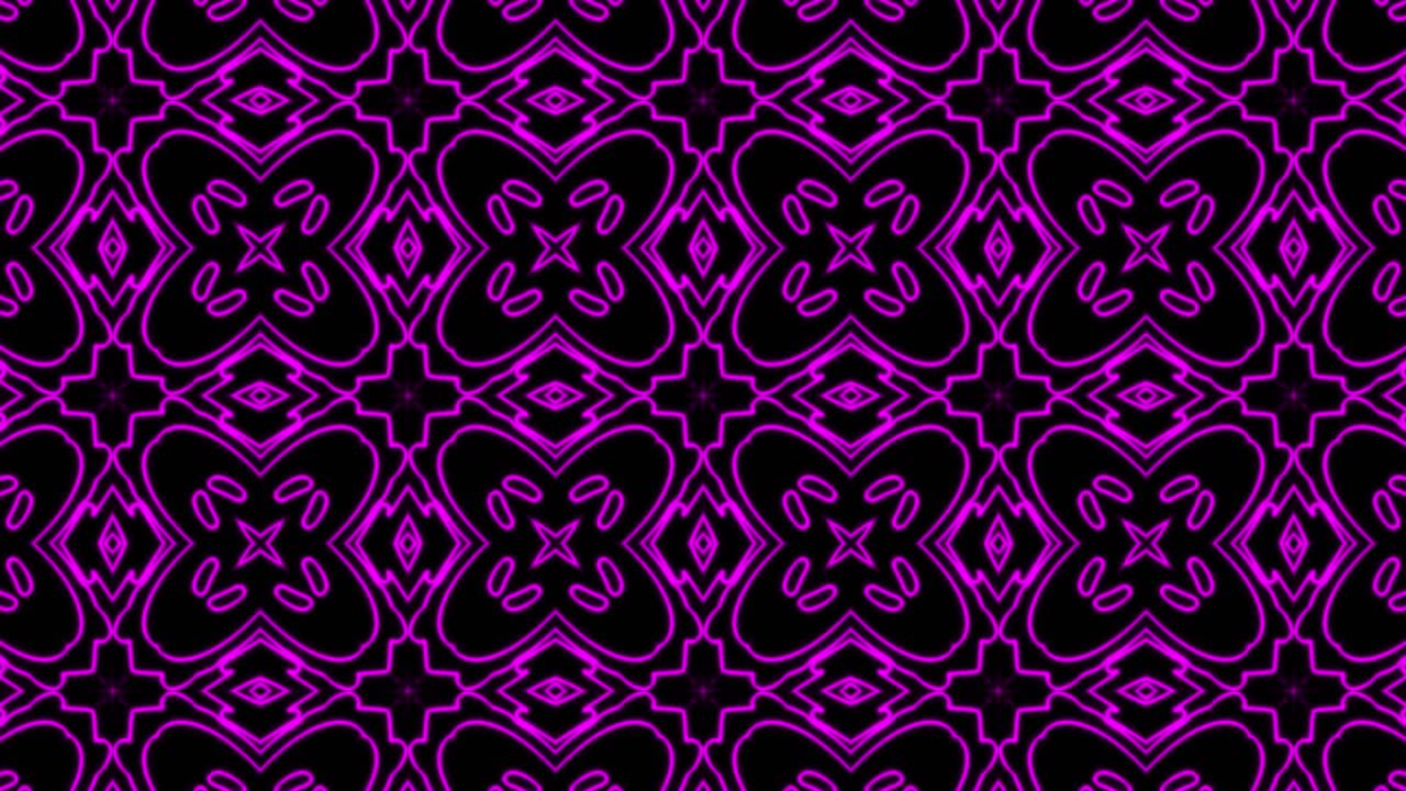fondo de patrón sin costuras geométrico púrpura abstracto. rayas abstractas bucle de caleidoscopio. rápido psicodélico colorido fondo de kaleidoscopio vj. discoteca fondo de movimiento abstracto. efecto caleidoscope